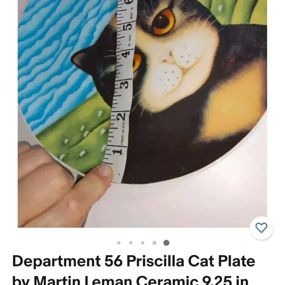 Priscilla cat plate‎